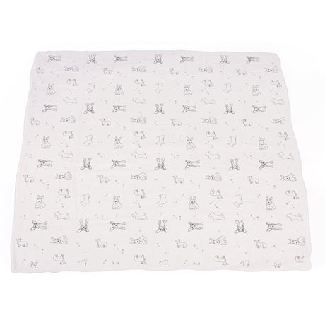 Corgi and Dandelion Seeds Bamboo Muslin Newcastle Blanket-4