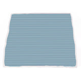 Vintage Steam Trains and Blue Stripe Bamboo Muslin Newcastle Blanket-3
