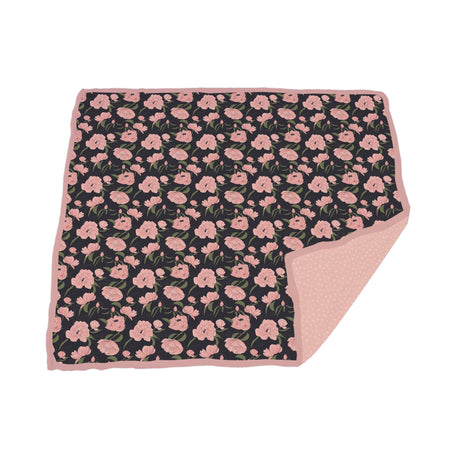 Peonies and Pearl Polka Dot Newcastle Blanket-2