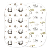 Hear Me Roar Lion and Rhinos and Elephants Bamboo Changing Pad Cover/Bassinet Sheets-0