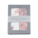 Mermaids and Scales Bamboo Changing Pad Cover/Bassinet Sheets-1