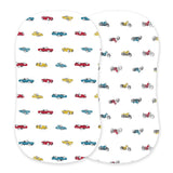 Vintage Muscle Cars and Vintage Motorcycles Bamboo Changing Pad Cover/Bassinet Sheets-0
