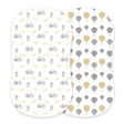 Vintage Bicycles and Hot Air Balloon Bamboo Changing Pad Cover/Bassinet Sheet-0