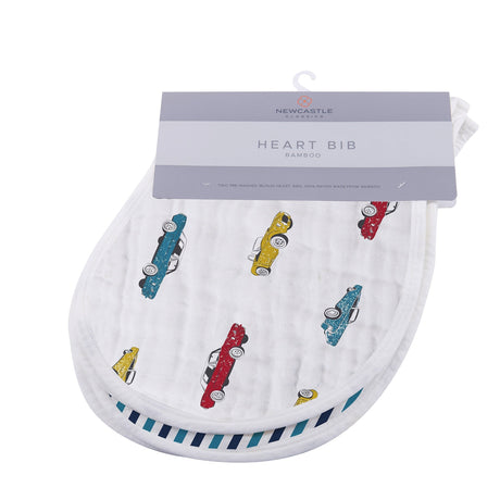 Heart Bib 2PK | Bamboo Muslin - Ultimate Road Trip -0