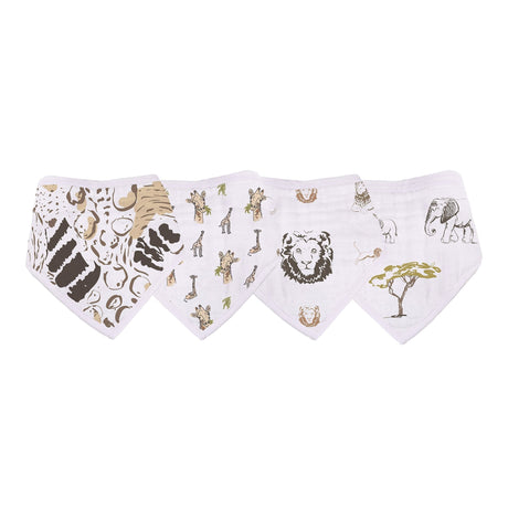 Bandana Bibs 4PK | On The Savannah - Bamboo -1