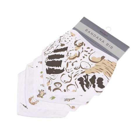 Bandana Bibs 4PK | On The Savannah - Bamboo -0