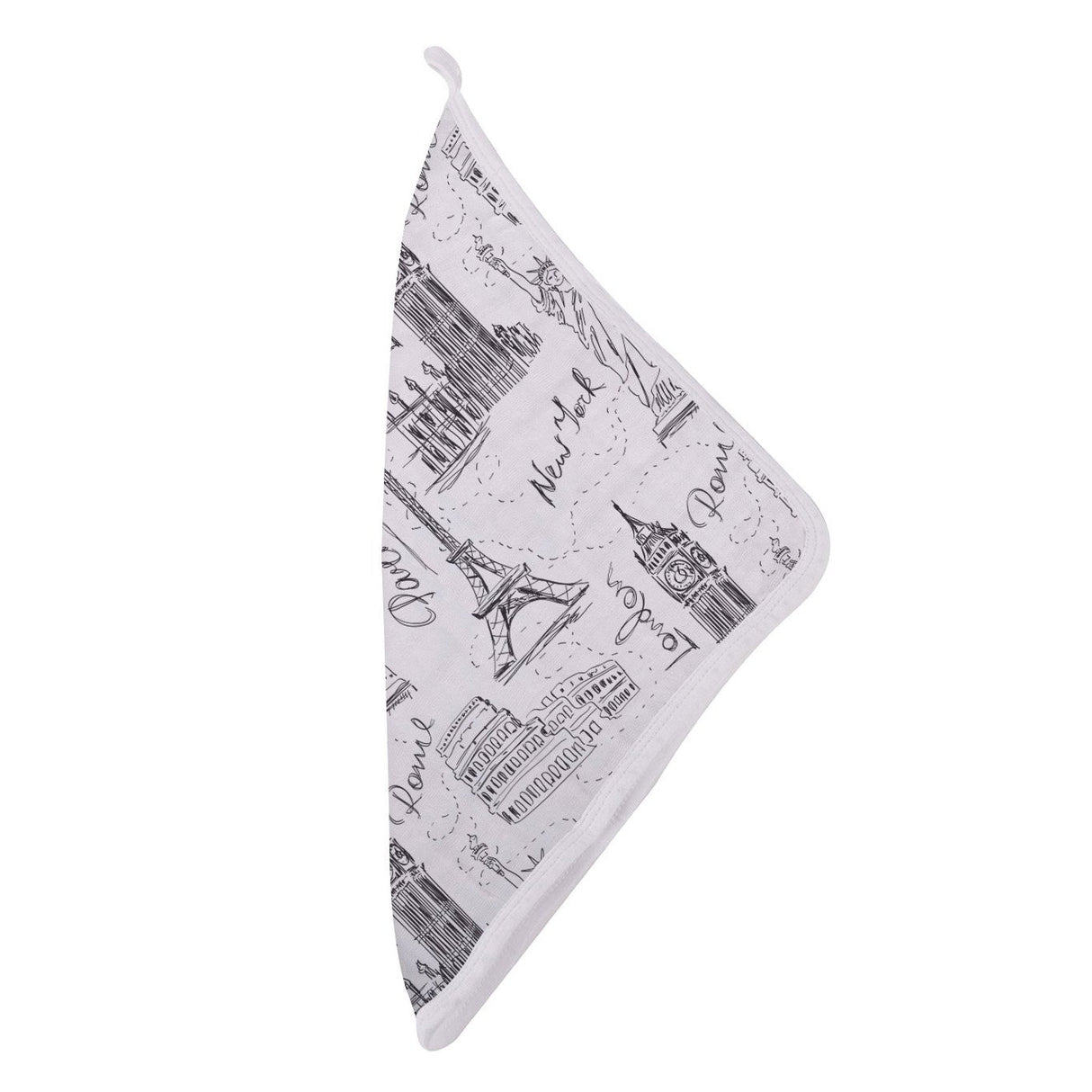 London, Paris, New York Washcloth Set-4