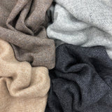 Beige Handloom Cashmere Scarf by SLATE + SALT - Sumiye Co