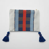 White Striped Backstrap Clutch-0