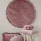 Pillow with Frill “Light Pink” Soft Velvet | Kids Room & Nursery Decor