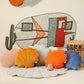 Shell Pillow Soft Velvet "Apricot" | Kids Room & Nursery Decor