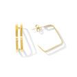 Layered Square Hoop Earrings-0