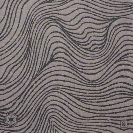 Textile with wavy pattern on a white background