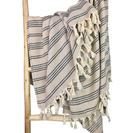 Woven Stripe Turkish Throw by SLATE + SALT - Sumiye Co