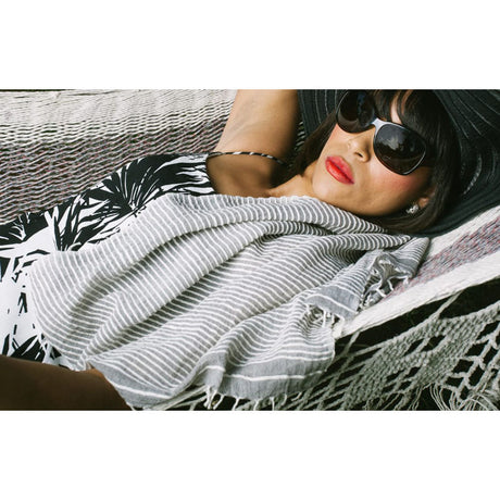 Ethiopian Stripe Wrap Scarf by SLATE + SALT - Sumiye Co