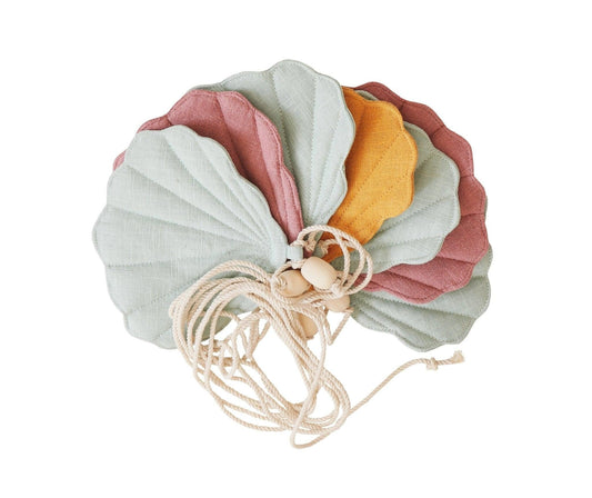 Shells Garland Linen “Summerwind” | Nursery & Kids Room Decor