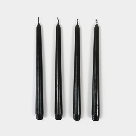 Taper Candles 4 Pack - Black - Sumiye Co
