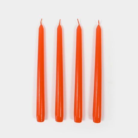 Taper Candles 4 Pack - Orange - Sumiye Co