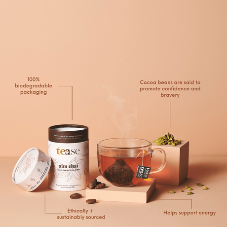 Tease Tea tube-refill > wellness > biodegradable > tea > confidence tea > energy tea Aim Chai Aim Chai Tea | Energy Support - Tease Wellness Blends