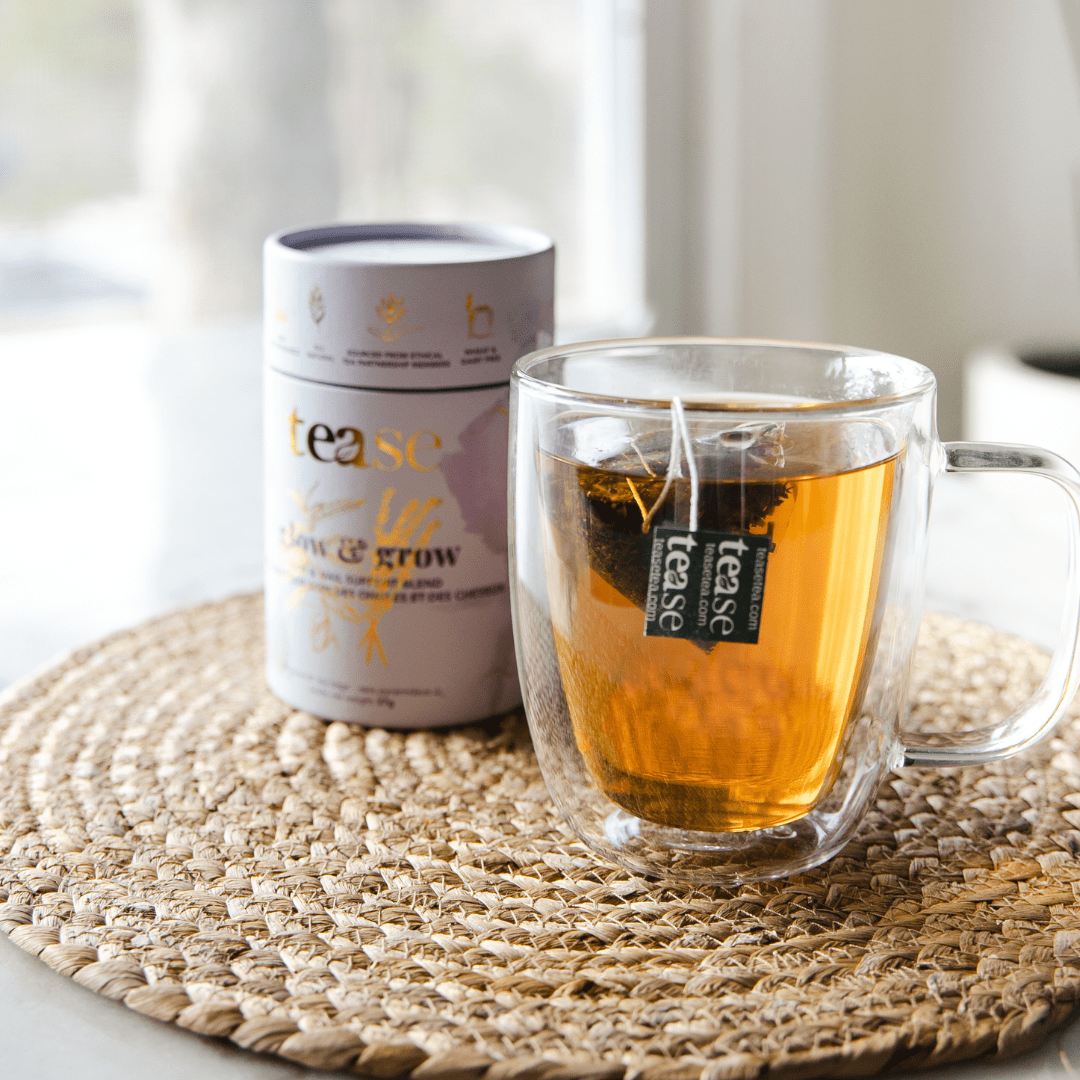 Tease Tea tube-refill > wellness > biodegradable > tea > hair tea > skin tea > nettle Glow & Grow Glow & Grow Tea | Hair & Nail Support - Tease Wellness Blends