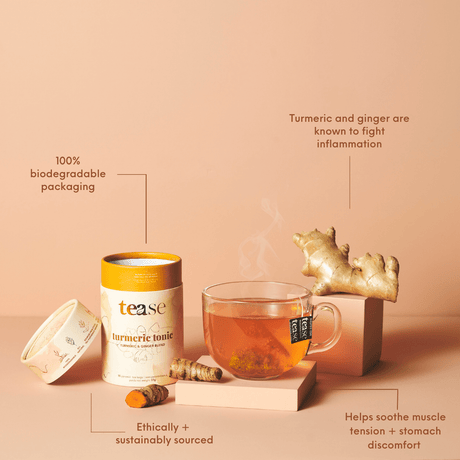 Tease Tea tube-refill > wellness > biodegradable > tea > turmeric tea > anti-inflammatory > inflammation tea Turmeric Tonic Turmeric Tonic Tea | Anti-Inflammatory Support - Tease Wellness Blends
