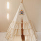 "Folk" Teepee Tent with Frills and Embroidery