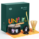 Black Unfurl Matcha Gift Set by Aprika Life - Sumiye Co