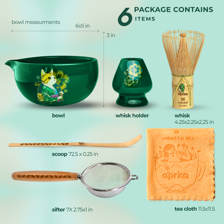 Green Unfurl Matcha Gift Set by Aprika Life - Sumiye Co