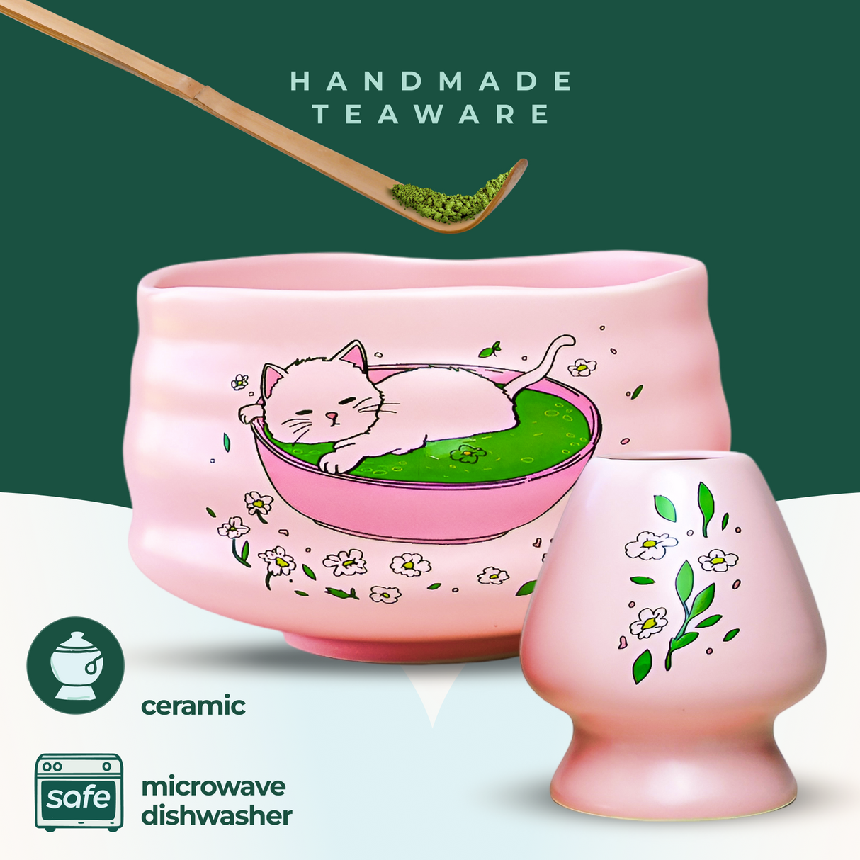 Pink Unfurl Matcha Gift Set by Aprika Life - Sumiye Co