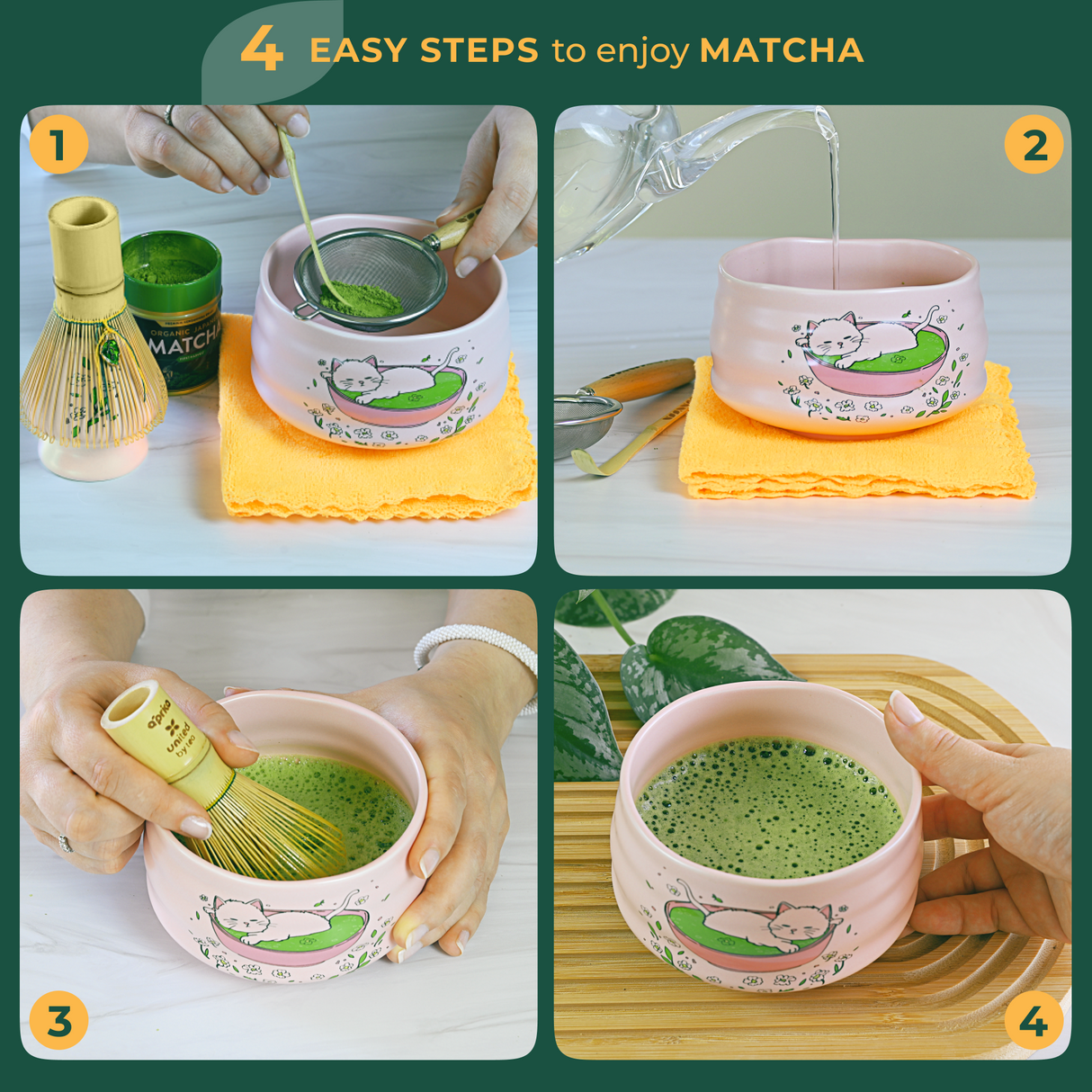 Pink Unfurl Matcha Gift Set by Aprika Life - Sumiye Co