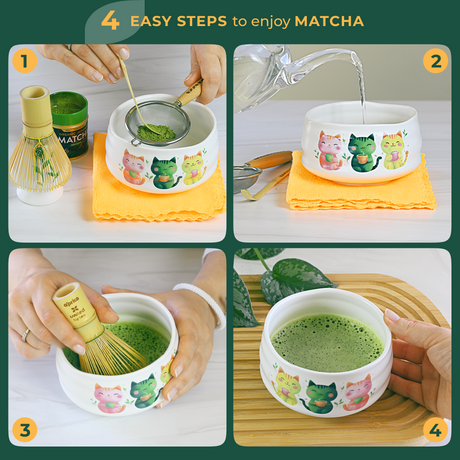 White Unfurl Matcha Gift Set by Aprika Life - Sumiye Co