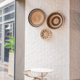 Wall Baskets - Natural + Black Wall Baskets, Large - Woven Wall Baskets | LIKHÂ - LIKHÂ