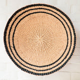 Wall Baskets - Natural + Black Wall Baskets, Large - Woven Wall Baskets | LIKHÂ - LIKHÂ