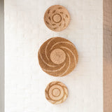 Wall Baskets - Natural + Brown Wall Baskets, Large - Round Wall Baskets | LIKHÂ - LIKHÂ
