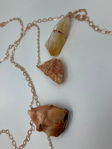 Warm Tone Rainbow Healing Crystal Garland - Sumiye Co