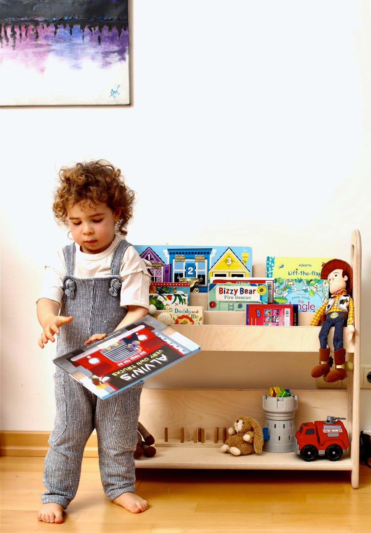Wooden Bookshelf / Small-Medium-Large Size-4