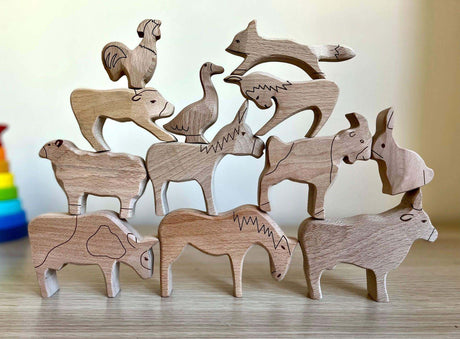 Wooden Farm Animals Set-2