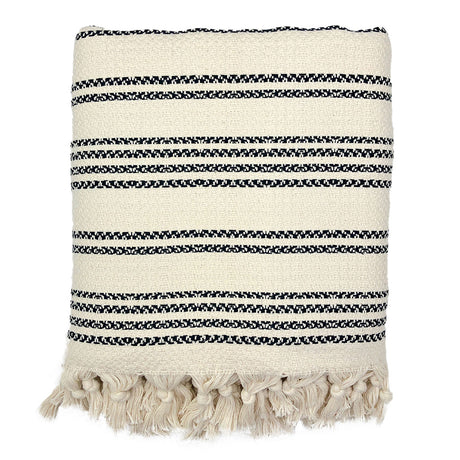 Woven Stripe Turkish Throw by SLATE + SALT - Sumiye Co