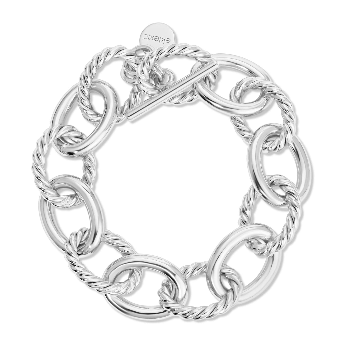 Xl Alternating Twisted Link Toggle Bracelet