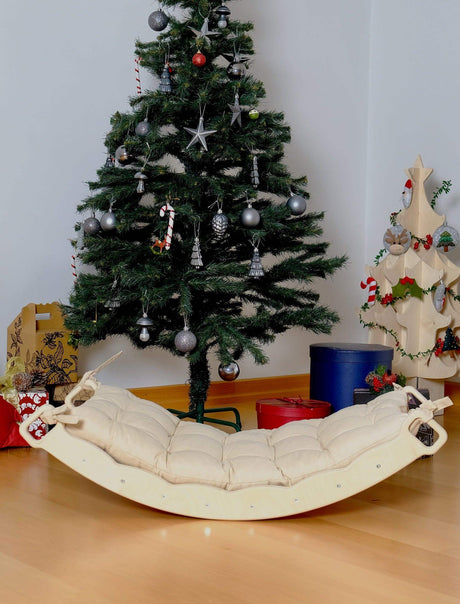 XL Wooden Balance Board for Toddlers Montessori Balance Toy with Pillow-4