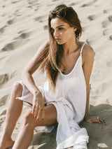Yaz Dress - White Stripes - Sumiye Co