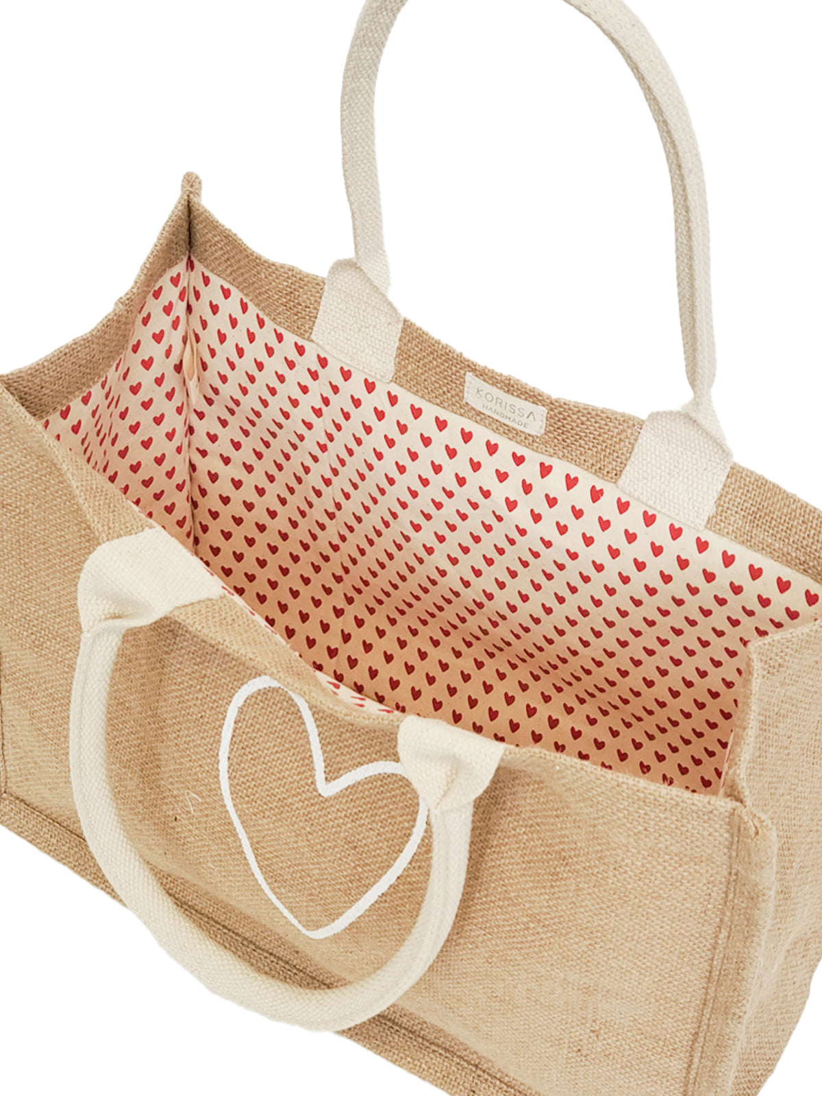 Gift & Market Tote Bag (Lined) | Love (11” H x 15.5”W x 7.5”D)-4