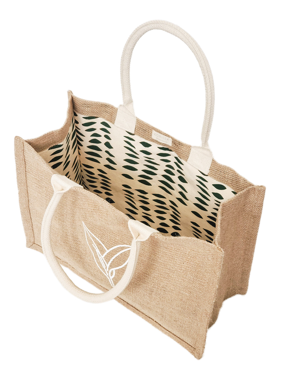 Jute Canvas Shopping Bag - Nature-4