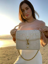 White Shoulder & Crossbody Bag | Vegan Leather-9