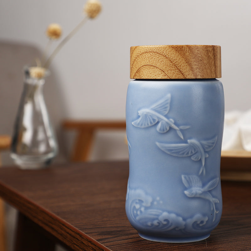 Ceramic Travel Mug | The Joy of Fish (12 oz )-6