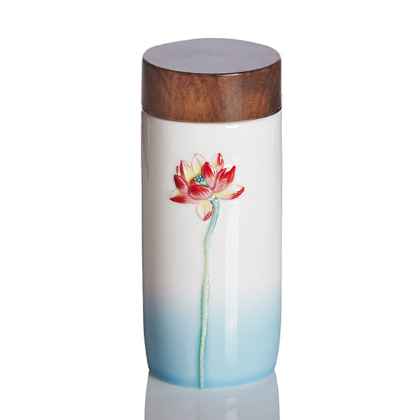 Ceramic Travel Mug | Lotus Beauty (10 oz)-0