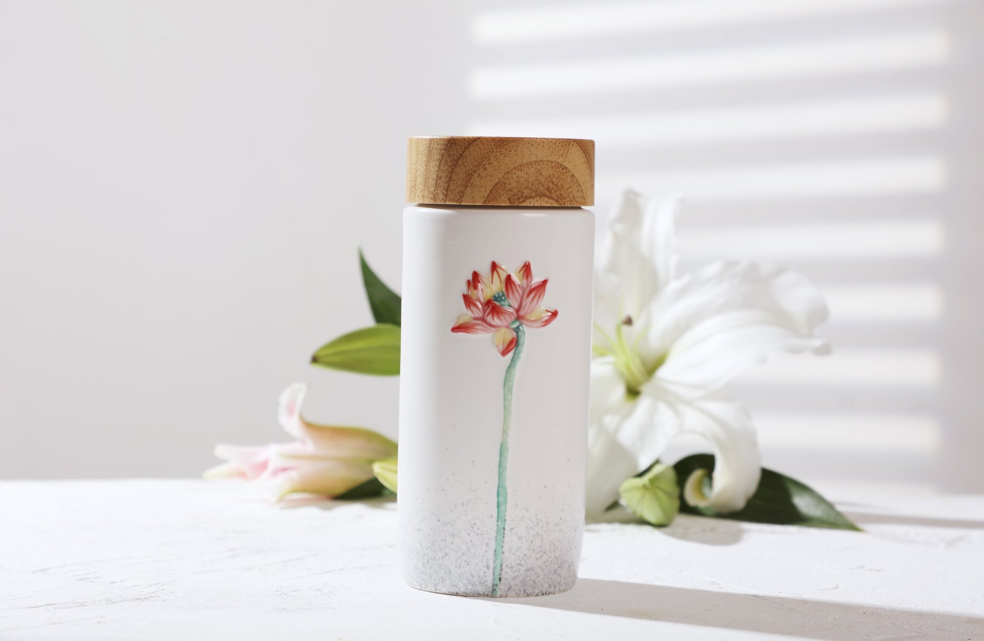 Ceramic Travel Mug | Lotus Beauty (10 oz)-3