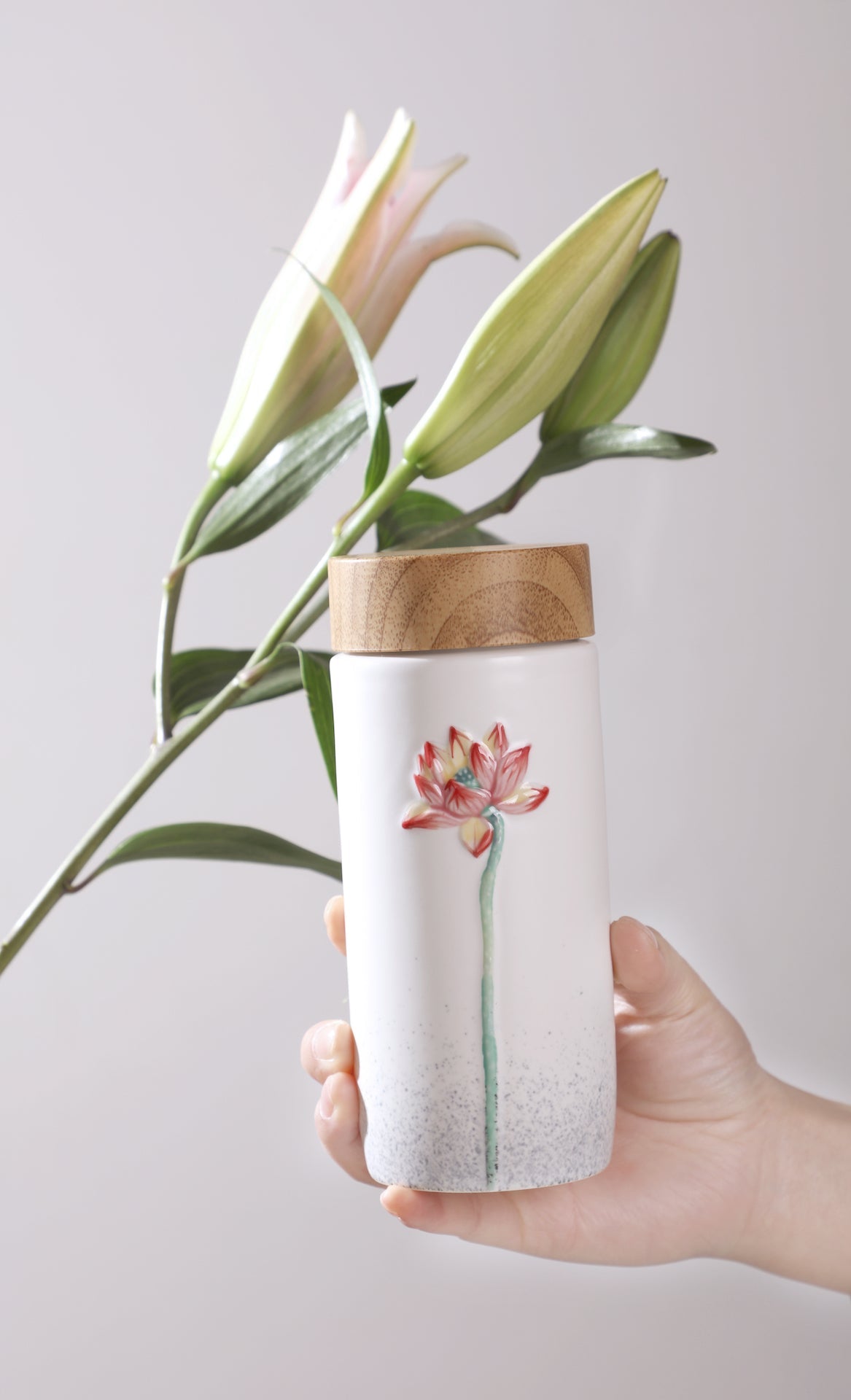 Ceramic Travel Mug | Lotus Beauty (10 oz)-4