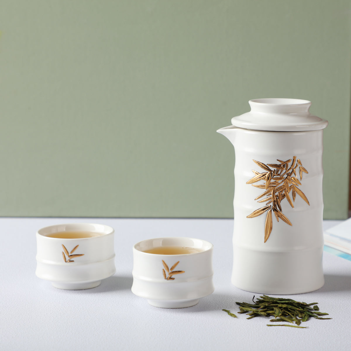 Bamboo Tea Set ( 1 Pot with 2 Cups )-6