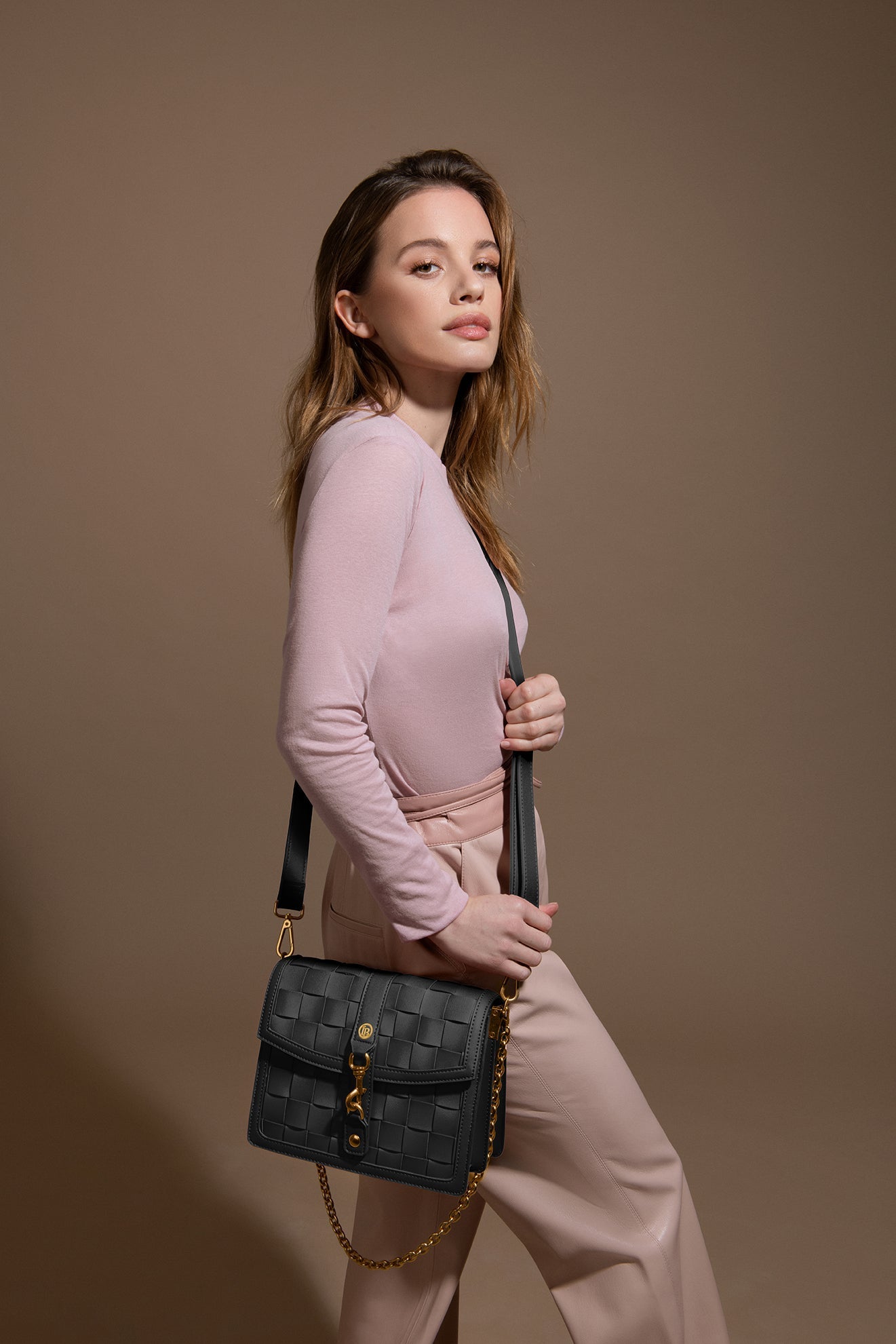 Black Shoulder & Crossbody Bag | Vegan Leather-1